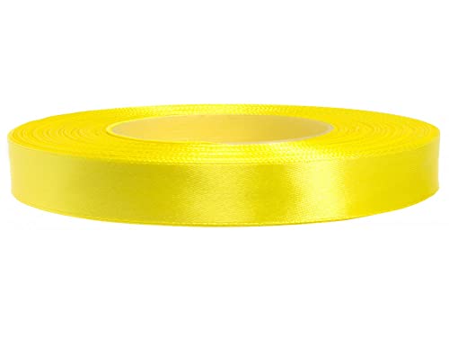 Satinband 12mm/32m Geschenkband Dekoband Schleifenband Hochzeit Farbe: 011 / Zitrone von Cartonare