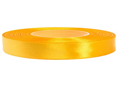 Satinband 12mm/32m Geschenkband Dekoband Schleifenband Hochzeit Farbe: 013 / Goldgelb von Cartonare