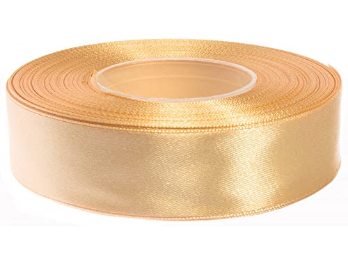 Satinband 25mm/32m Geschenkband Dekoband Schleifenband Hochzeit Farbe: 007 / Elfenbein von Cartonare