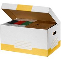 10 Cartonia Archivcontainer weiß/gelb 54,8 x 36,4 x 26,8 cm 10 Cartonia Archivcontainer weiß/gelb 54,8 x 36,4 x 26,8 cm von Cartonia