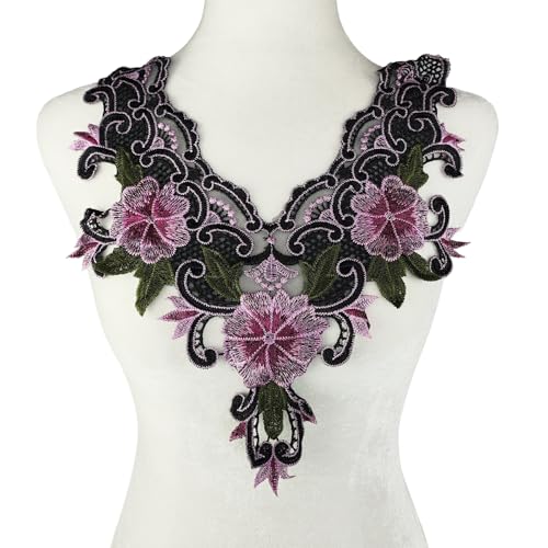 Carytalee 1 x 3D-Applikationen mit Spitze, Blumenverzierung, zum Aufnähen, Sticken, Basteln, Basteln, Rosa, 38,1 x 30,6 cm Carytalee 1 x 3D-Applikationen mit Spitze, Blumenverzierung, zum Aufnähen, Sticken, Basteln, Basteln, Rosa, 38,1 x 30,6 cm von Carytalee