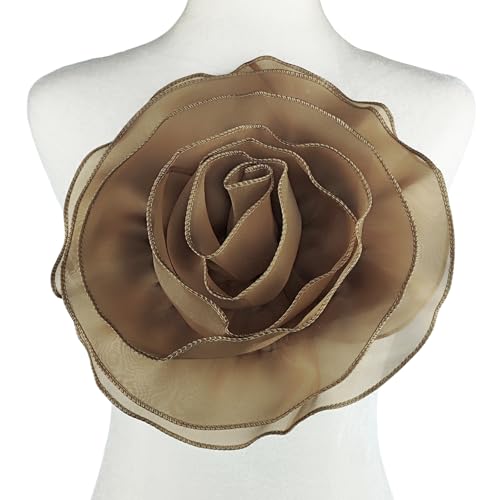 Carytalee 1 x 3D-Spitzenblumen-Applikation, bestickte Blumen, Chiffon, Blumenapplikation, Flicken für Kleidung, Zubehör, Nähen, Basteln, Hochzeitskleid, Dekoration, Braun, 27,7 x 27,7 cm Carytalee 1 x 3D-Spitzenblumen-Applikation, bestickte Blumen, Chiffon, Blumenapplikation, Flicken für Kleidung, Zubehör, Nähen, Basteln, Hochzeitskleid, Dekoration, Braun, 27,7 x 27,7 cm von Carytalee
