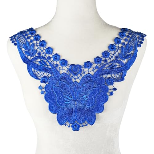 Carytalee 2 x königsblaue Spitzenapplikationen mit Blumenapplikationen zum Aufnähen, Sticken, für Bastelarbeiten, Kleidung, Hochzeitskleid, Dekoration, 35,6 x 30,6 cm Carytalee 2 x königsblaue Spitzenapplikationen mit Blumenapplikationen zum Aufnähen, Sticken, für Bastelarbeiten, Kleidung, Hochzeitskleid, Dekoration, 35,6 x 30,6 cm von Carytalee