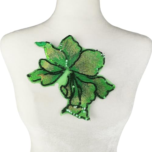 Carytalee 3 x 3D-Blumenverzierung, Stickerei, Pailletten, Spitzen-Applikationen, zum Basteln, für Hochzeit, Brautkleid, Nähen, Applikationen, grün, 20 x 15 cm Carytalee 3 x 3D-Blumenverzierung, Stickerei, Pailletten, Spitzen-Applikationen, zum Basteln, für Hochzeit, Brautkleid, Nähen, Applikationen, grün, 20 x 15 cm von Carytalee