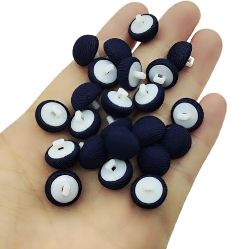 Carytalee Satin-Knöpfe, Nähen, Schaft, Stoff, Spitze, Brautknöpfe, für Bastelarbeiten, Scrapbooking, Dekoration, 12,5 mm, Marineblau, 30 Stück Carytalee Satin-Knöpfe, Nähen, Schaft, Stoff, Spitze, Brautknöpfe, für Bastelarbeiten, Scrapbooking, Dekoration, 12,5 mm, Marineblau, 30 Stück von Carytalee