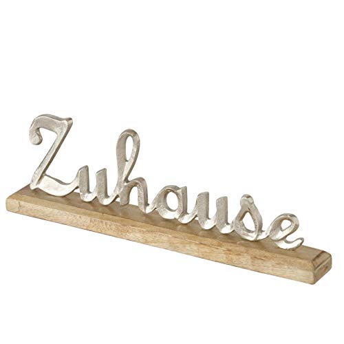 CasaJame Deko Schriftzug ZUHAUSE Metall, Dekobuchstaben Silber, Moderne Dekoration, Aufsteller 3D Schrift H13cm T6cm B41cm CasaJame Deko Schriftzug ZUHAUSE Metall, Dekobuchstaben Silber, Moderne Dekoration, Aufsteller 3D Schrift H13cm T6cm B41cm von CasaJame