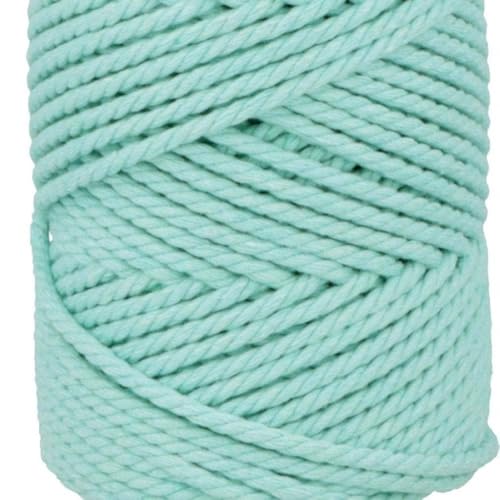 Geflochtene Baumwollschnur, 3 mm, 60 m, 250 g, Aqua Marke CasaSol von CasaSol