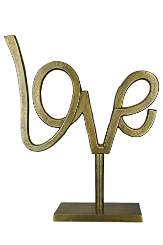 Casablanca Schriftzug Buchstaben Love Deko Aufsteller - Farbe: Gold brau - Höhe 37 cm von Casablanca modernes Design