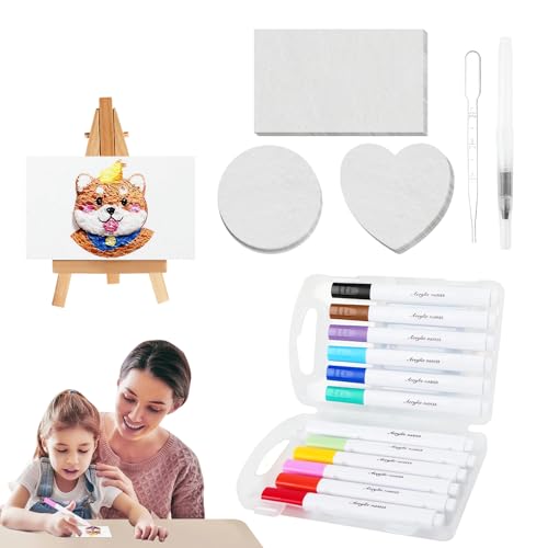 Casbomy Magic Puffy Paint, Kreativ 3D Drawing Magic Canvas Sponge, Foam Texture Painting Paper, 3D Zeichnen Leinwand Schwamm mit 12 Farben Stifte und Mini Staffelei(30Psc Puffy Paper 11*7CM/6.5*6.5CM) Casbomy Magic Puffy Paint, Kreativ 3D Drawing Magic Canvas Sponge, Foam Texture Painting Paper, 3D Zeichnen Leinwand Schwamm mit 12 Farben Stifte und Mini Staffelei(30Psc Puffy Paper 11*7CM/6.5*6.5CM) von Casbomy
