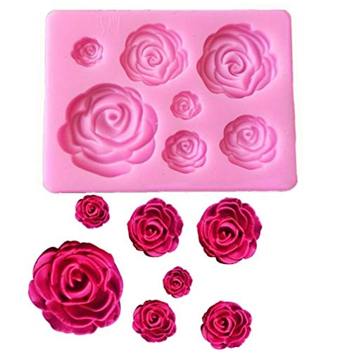 Case Cover Fondant-silikon-Form Rose Blumen Geformt Für Craft Schokolade Backen Kuchen-gebäck-Werkzeug von Case Cover