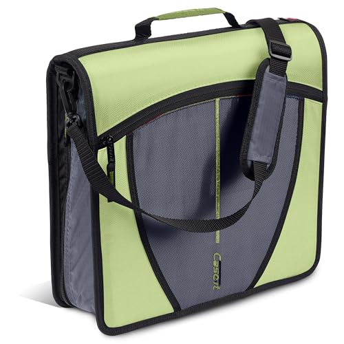 Case-it Mighty Schulmappe mit Reißverschluss, 7,5-cm-Ringe, 600 Blatt Kapazität, Fächermappe mit 5 Fächern, mehrere Taschen, Aufbewahrungs-Organizer, Schultergurt, D-146 Schlüssel-Limette Case-it Mighty Schulmappe mit Reißverschluss, 7,5-cm-Ringe, 600 Blatt Kapazität, Fächermappe mit 5 Fächern, mehrere Taschen, Aufbewahrungs-Organizer, Schultergurt, D-146 Schlüssel-Limette von Case it