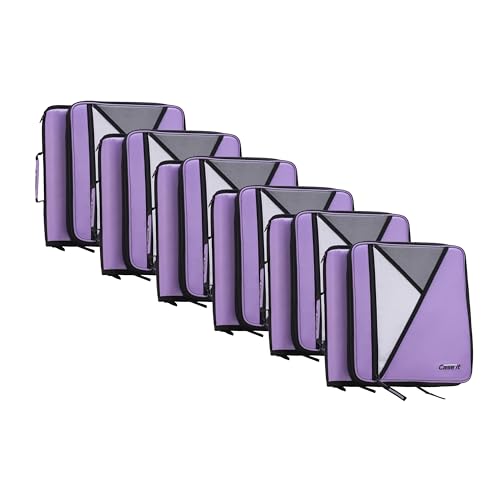 Case-it Universal-Ordner mit Reißverschluss, 5,1 cm O-Ringe, 33 cm (13 Zoll) Laptop/Tablet, gepolsterte Tasche, 400 Blatt Kapazität, mehrere Aufbewahrungstaschen und Schultergurt, Schul- und von Case-it