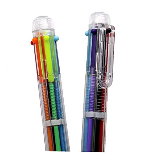 2st-kugelschreiber, Kugelschreiber Shuttle Kugelschreiber, Multicolor Liquid Ink Pens, Für Geschenke Office Pen Zubehör, 6-color-in-1 2st-kugelschreiber, Kugelschreiber Shuttle Kugelschreiber, Multicolor Liquid Ink Pens, Für Geschenke Office Pen Zubehör, 6-color-in-1 von Casecover