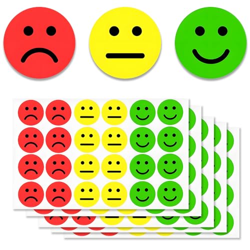 Casenly 2400 Stück 25mm Smile Stimmungsaufkleber, Smile und Traurige Aufkleber Sticker, Rote Gelbe und Grüne Aufkleber, Lächeln Aufkleber für Tagebuch Belohnung Aufkleber Casenly 2400 Stück 25mm Smile Stimmungsaufkleber, Smile und Traurige Aufkleber Sticker, Rote Gelbe und Grüne Aufkleber, Lächeln Aufkleber für Tagebuch Belohnung Aufkleber von Casenly