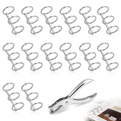 Casenly Binder Ringe, 14 Stück 3-Ringe Karteikarten Buchringe mit Lochzang, 20mm Loseblatt Verbinder Ringe, Metall Lose Blatt Buch Ringe, Buch Loseblattbinder Ringe für Notizbücher, Fotoalbum, Bücher Casenly Binder Ringe, 14 Stück 3-Ringe Karteikarten Buchringe mit Lochzang, 20mm Loseblatt Verbinder Ringe, Metall Lose Blatt Buch Ringe, Buch Loseblattbinder Ringe für Notizbücher, Fotoalbum, Bücher von Casenly