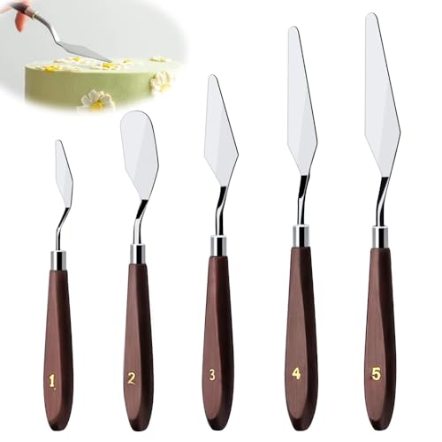 Casenly Streichpalette Set, 5 Stück Edelstahl Winkelpalette Torte, Streichpaletten für Torten Kuchen Creme Spachtel, Creme Spachtel Zubehör zum Dekorieren von Kuchen für Torte, Backen, Strukturpaste Casenly Streichpalette Set, 5 Stück Edelstahl Winkelpalette Torte, Streichpaletten für Torten Kuchen Creme Spachtel, Creme Spachtel Zubehör zum Dekorieren von Kuchen für Torte, Backen, Strukturpaste von Casenly