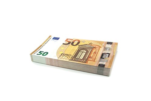 100 x €50 EURO Cashbricks® Spielgeld Scheine - verkleinert - 75% Größe - 2017 von Cashbricks