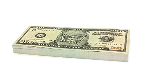 Cashbricks 100 x $200 Dollar Spielgeld Scheine von Cashbricks