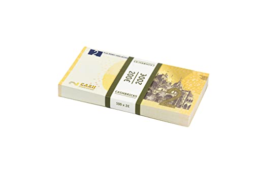 Cashbricks 100 x €2 Euro Spielgeld Scheine Bündel von Cashbricks