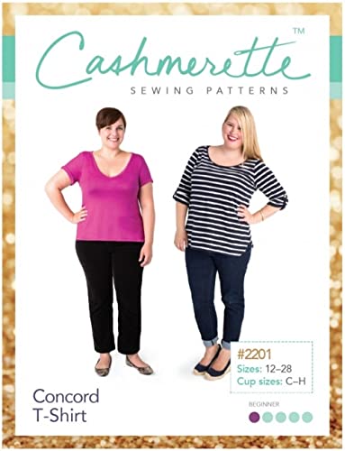 Cashmerette Damen-Schnittmuster, Übergröße, Concord, T-Shirt Cashmerette Damen-Schnittmuster, Übergröße, Concord, T-Shirt von Cashmerette