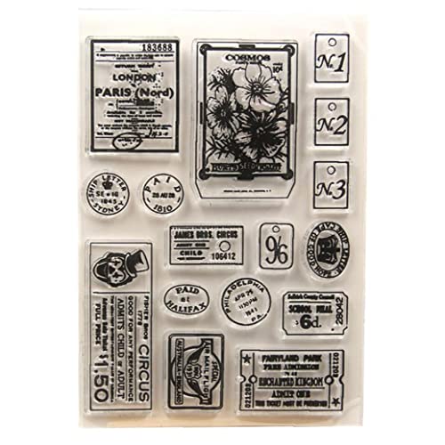 1 Blatt Transparent Klare Silikonstempel Vintage Briefmarke Für Diy Scrapbooking/Fotoalbum Dekorative Kartenherstellung von Casiler