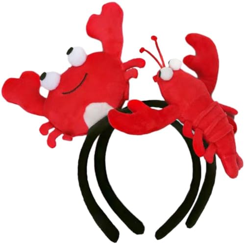 2 Stück Krabben-Stirnband, Lustige Haarreifen, Party-Kopfbedeckung, Niedliches Meerestier-Stirnband Für Halloween, Party, Cosplay, Zubehör 2 Stück Krabben-Stirnband, Lustige Haarreifen, Party-Kopfbedeckung, Niedliches Meerestier-Stirnband Für Halloween, Party, Cosplay, Zubehör von Casiler