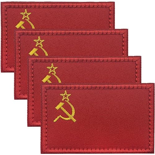4pcs/set Sowjetunion Flagge Gesticktes Ussr Patch Kommunistisches Cccp -eisen Auf Dem Nationalen Emblem Für Militärische Uniformjacke Hut von Casiler