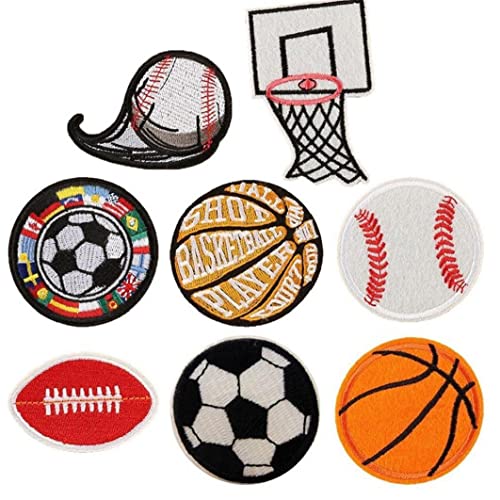 8pcs Basketball Patches Eisen Auf Gestickten Patch Für Rucksäcke Kleider Badge Applique Schild Sport Aufkleber von Casiler