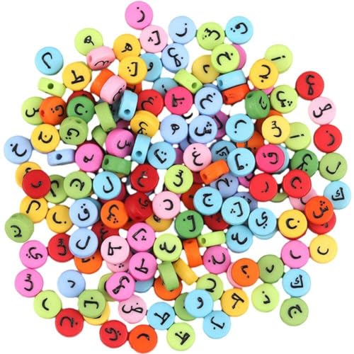 Casiler 100 Pcs 7mm Acrylhalterungsperlen Arabische Alphabetperlen Farbenfrohe Losen Perlen Gemischte Arabische Perlen Für DIY -schmuckherstellung Casiler 100 Pcs 7mm Acrylhalterungsperlen Arabische Alphabetperlen Farbenfrohe Losen Perlen Gemischte Arabische Perlen Für DIY -schmuckherstellung von Casiler
