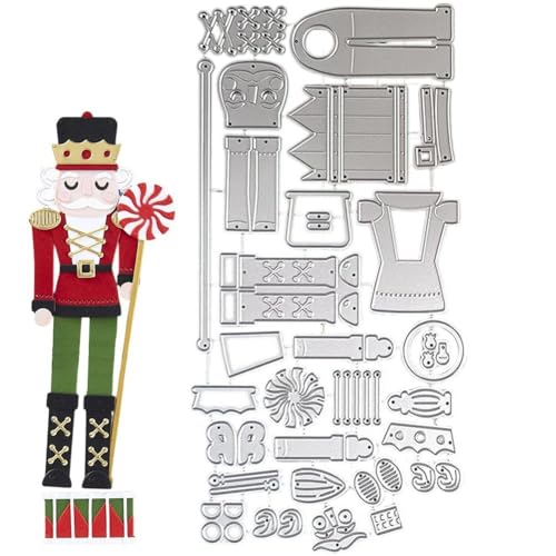 Casiler Metall-stanzform „nussknacker-Soldat“, Weihnachtskarten-stanzformen Für Papierbasteln, Grußkarten, Scrapbooking, Dekoration von Casiler
