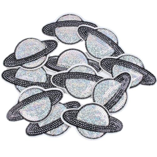 Casiler Stickerei-Planeten-aufnäher, 10 Stück, Zum Aufbügeln, Pailletten-aufnäher, DIY-glitzerstoff-Applikationen Für Pullover, Hüte, Mützen, Dekoration Casiler Stickerei-Planeten-aufnäher, 10 Stück, Zum Aufbügeln, Pailletten-aufnäher, DIY-glitzerstoff-Applikationen Für Pullover, Hüte, Mützen, Dekoration von Casiler