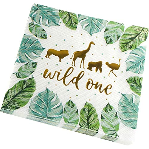 Dschungeltier -servietten Kinder Alles Zum Geburtstag Party 1. Geburtstag Wildtiere Hawaii Themed Party Decoration Tissue von Casiler