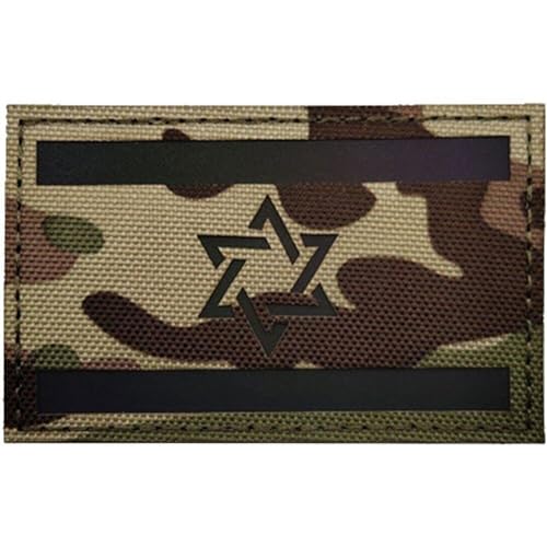 Israel Flagge Reflektierender Patch 1pc Jüdischer Star Von David Sticke Patch Haken Und Schleife Für Hats Rucksack Jackets Kleiderteam von Casiler