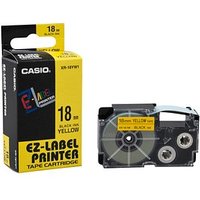 CASIO Schriftband XR-18YW XR-18YW1, 18 mm schwarz auf gelb von Casio
