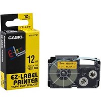 CASIO Schriftband XR-12YW XR-12YW1, 12 mm schwarz auf gelb von Casio