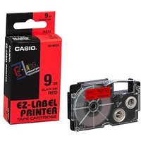 CASIO Schriftband XR-9RD XR-9RD1, 9 mm schwarz auf rot von Casio