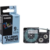 CASIO Schriftband XR-9X XR-9X1, 9 mm schwarz auf transparent von Casio