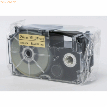Casio Schriftbandkassette XR-24 YW 24mm schwarz auf gelb von Casio