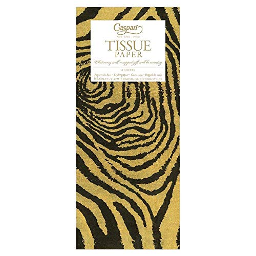 Caspari 8881TIS Seidenpapier bedrucktes mit Design, Zebra, gold von Caspari