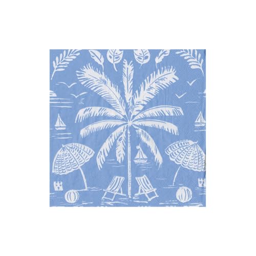 Caspari Cocktail-Servietten mit Palmen und Sonnenschirmen, Ozean, 20 Stück pro Packung Caspari Cocktail-Servietten mit Palmen und Sonnenschirmen, Ozean, 20 Stück pro Packung von Caspari
