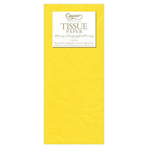 Caspari TIS001 Seidenpapier Einseitig bedrucktes, gelb von Caspari