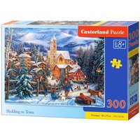 Sledding in Town - Puzzle - 300 Teile von Castorland