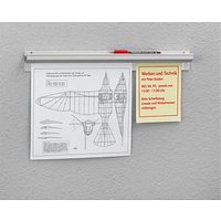 Catch-ball Infoboard Klemmleiste 50,0 cm silber selbstklebend, Wandmontage, 1 St. von Catch-ball