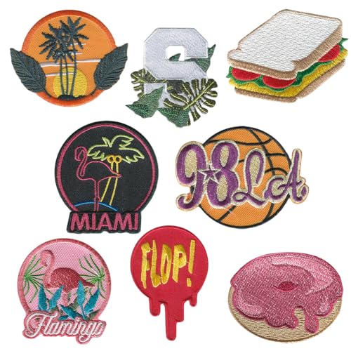 Achtziger Neunziger Set 8 Stück - Aufnäher, Bügelbild, Aufbügler, Applikationen, Patches, Flicken, Zum Aufbügeln Achtziger Neunziger Set 8 Stück - Aufnäher, Bügelbild, Aufbügler, Applikationen, Patches, Flicken, Zum Aufbügeln von Catch the Patch