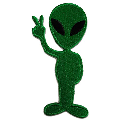 Alien - Aufnäher, Bügelbild, Aufbügler, Applikationen, Patches, Flicken, zum aufbügeln, Größe: 4,5 x 8,5 cm Alien - Aufnäher, Bügelbild, Aufbügler, Applikationen, Patches, Flicken, zum aufbügeln, Größe: 4,5 x 8,5 cm von Catch the Patch