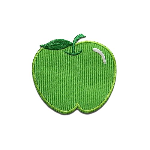 Apfel Frucht Obst - Aufnäher, Bügelbild, Aufbügler, Applikationen, Patches, Flicken, Zum Aufbügeln, Größe: 7.5 x 8 cm, Farbe:grün Apfel Frucht Obst - Aufnäher, Bügelbild, Aufbügler, Applikationen, Patches, Flicken, Zum Aufbügeln, Größe: 7.5 x 8 cm, Farbe:grün von Catch the Patch