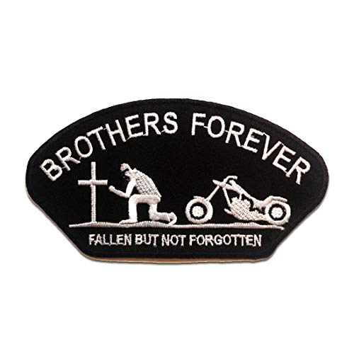 BROTHERS FOREVER Biker - Aufnäher, Bügelbild, Aufbügler, Applikationen, Patches, Flicken, zum aufbügeln, Größe: 12.9 x 7 cm von Catch the Patch