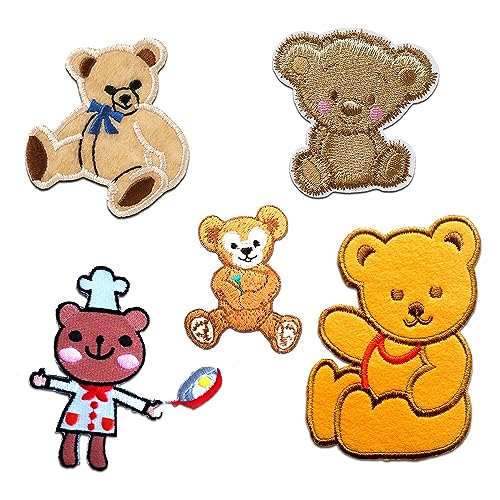 Bär Set 5 Stück Tier - Aufnäher, Bügelbild, Aufbügler, Applikationen, Patches, Flicken, Zum Aufbügeln Bär Set 5 Stück Tier - Aufnäher, Bügelbild, Aufbügler, Applikationen, Patches, Flicken, Zum Aufbügeln von Catch the Patch