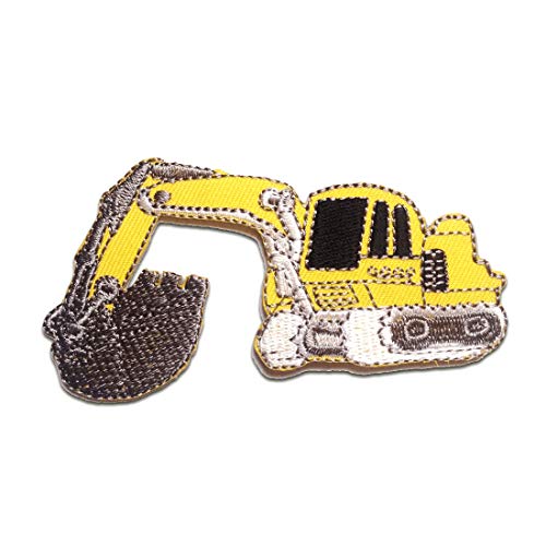 Bagger Auto Kinder - Aufnäher, Bügelbild, Aufbügler, Applikationen, Patches, Flicken, zum aufbügeln, Größe: 9.7 x 5.2 cm Bagger Auto Kinder - Aufnäher, Bügelbild, Aufbügler, Applikationen, Patches, Flicken, zum aufbügeln, Größe: 9.7 x 5.2 cm von Catch the Patch