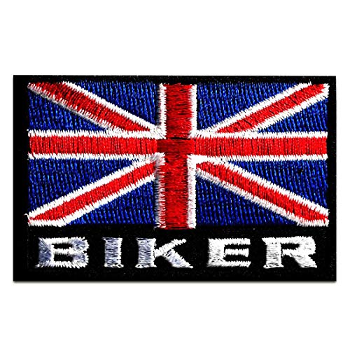 Biker UK England Flagge Fahne - Aufnäher, Bügelbild, Aufbügler, Applikationen, Patches, Flicken, zum aufbügeln, Größe: 7,4 x 4,8 cm Biker UK England Flagge Fahne - Aufnäher, Bügelbild, Aufbügler, Applikationen, Patches, Flicken, zum aufbügeln, Größe: 7,4 x 4,8 cm von Catch the Patch